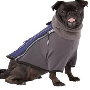 Top Paw Bonded Fleece Turtleneck Blue & Gray S